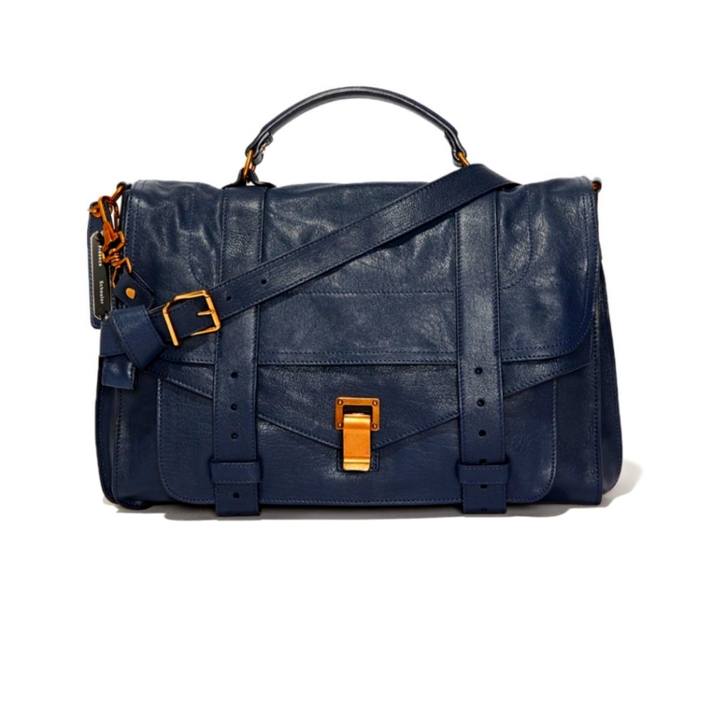 Proenza PS1 Medium Satchel Navy Blue